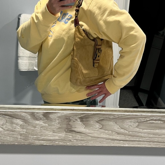 🤎Coach🤎 NWOT GORGEOUS 100% suede tan hobo bag. Never used! - Picture 12 of 12